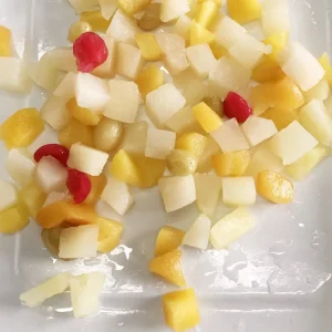 Canned fruit cocktail in light syrup