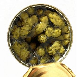 Green asparagus in glass jar