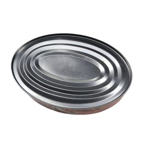 Oval canned sardine in tomato sauce