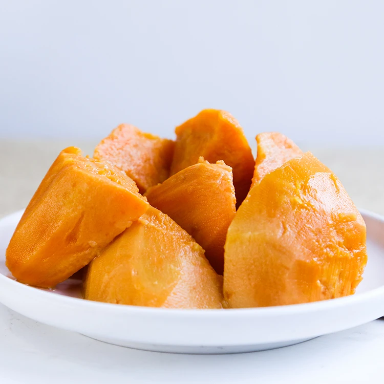 Canned sweet potato cuts in light syrup